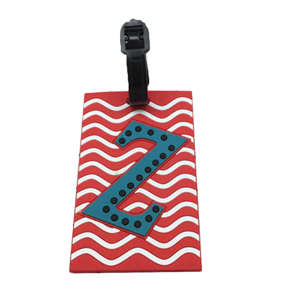 Letter Travel Accessories Luggage Tag Cartoon Silica Gel Suitcase ID Address Holder Baggage Boarding Tag Portable Label: style 09
