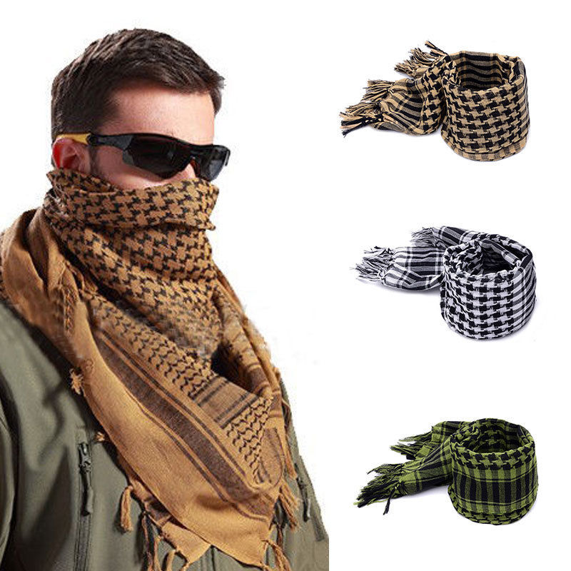 Brand Lightweight Tassel Arab Desert Shemagh KeffIyeh Scarf Wrap Pashmina Worthy Checked men mufflers