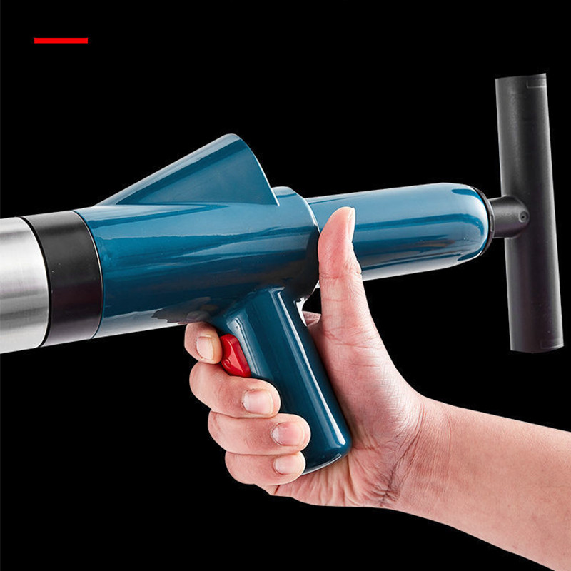 Sewer Dredge Toilet Plungers Drain Pipe Dredge Toilet High Pressure Air Drain Blaster Cleaner Powerful Manual Cleaning Clogs D