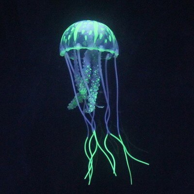 Fisch tank simulation jellyfish aquarium landschaftsbau dekoration schwimm fluorescent bunte quallen zu begleiten kinder spielzeug: green / M