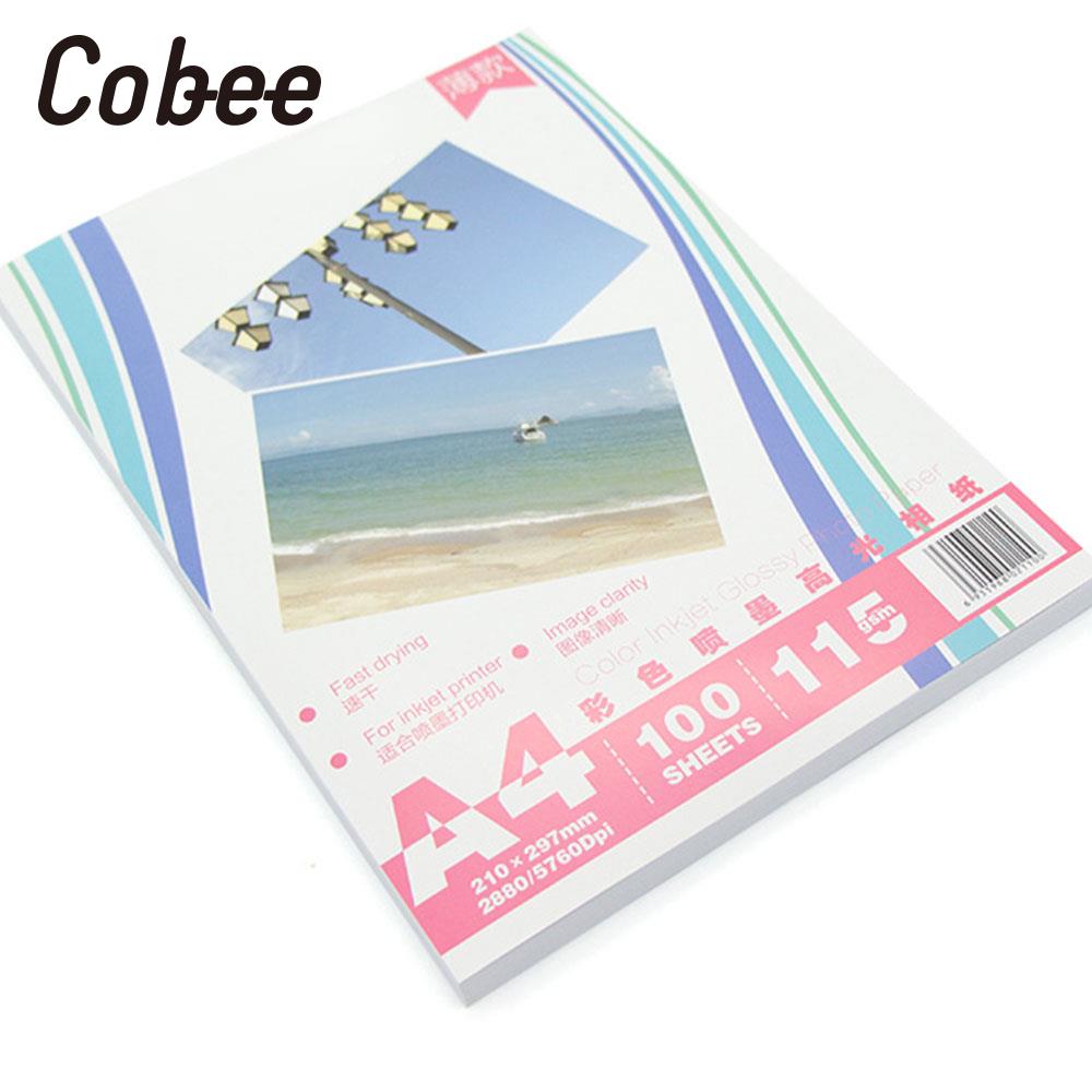 100Sheets/Lot A4 Glossy Photo Paper A4 Print Photo Paper A4 Inkjet Printing Paper Projects Art Galleries