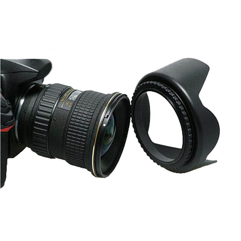 55MM Universal Camera Lens Hood Screw Mount Flower Shape 55MM Diameter Lens Hood For Nikon Cannon Sony Camera