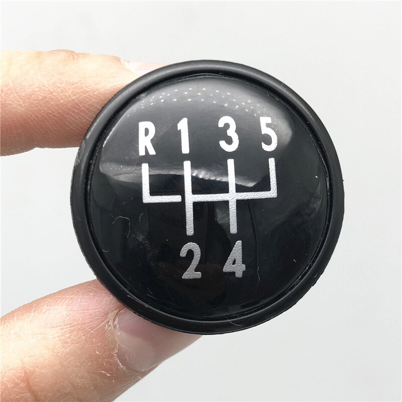5/6 geschwindigkeit Schaltknauf Kappe Emblem Abzeichen Abdeckung für VW Volkswagen Golf Jetta MK3 MK4 GTI MK4 Bora LUPO Polo Sitz IBIZA Caddie: Schwarz 5 Geschwindigkeit