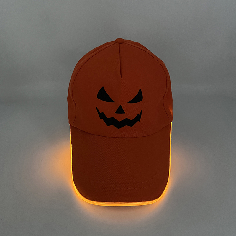 Sombrero de béisbol brillante con luz LED, gorra luminosa de Hip Hop para Rap, DJ, baile, club nocturno, Bar, accesorios de , suministros de sombrero de hip hop de neón: Negro