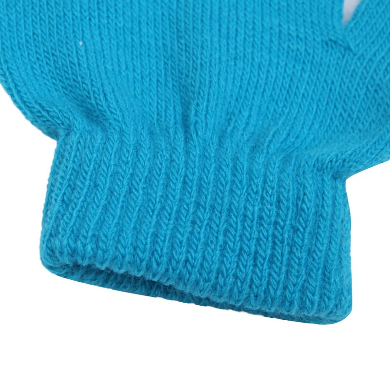1 Pair Children Winter Knitted Glove Girl Boy Stretchy Knitted Warm Full Finger Gloves Children Candy Color Cute Gloves