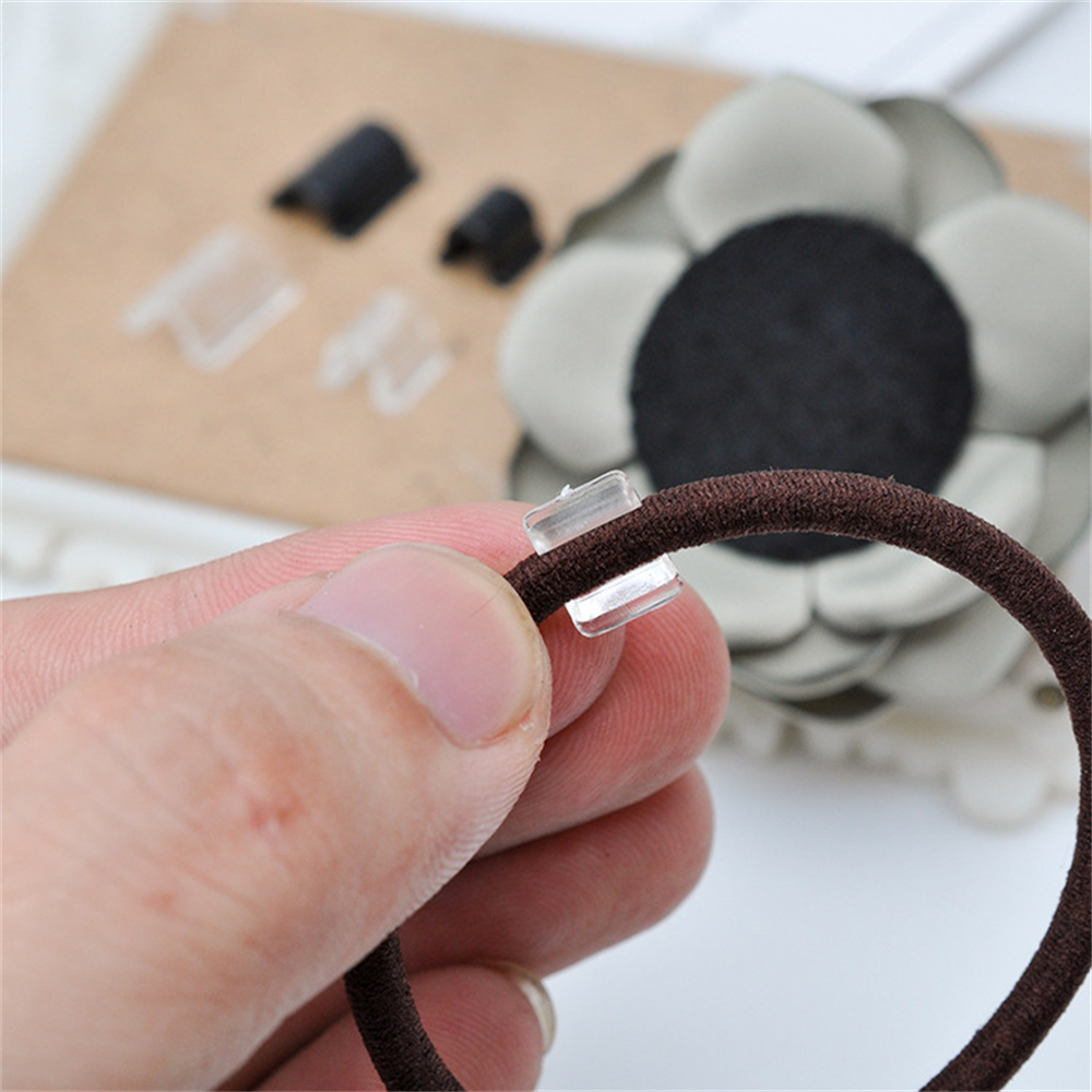 100 stks C-vormige Haar Ring Gesp Band Basis Connector Voor DIY Rubber Elastische Scrunchies Sieraden Maken Benodigdheden Accessoires Onderdelen