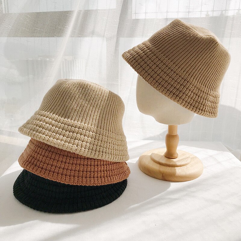 Chapéu de lã de inverno chapéu de balde panamá feminino bob hip hop boné gorros cor sólida unissex algodão boné homem balde de pesca chapéu liso