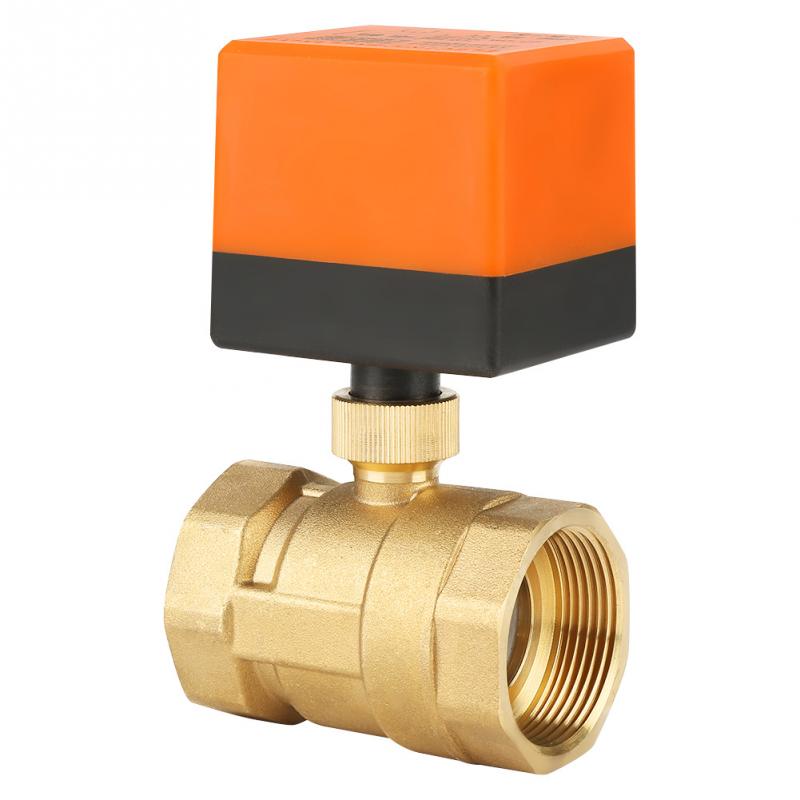 Ac 220v kugleventil 2- vejs 3- leder messing motoriseret kugleventil elektrisk ventil  dn40 g1-1/2in ventil solenoide vandventil