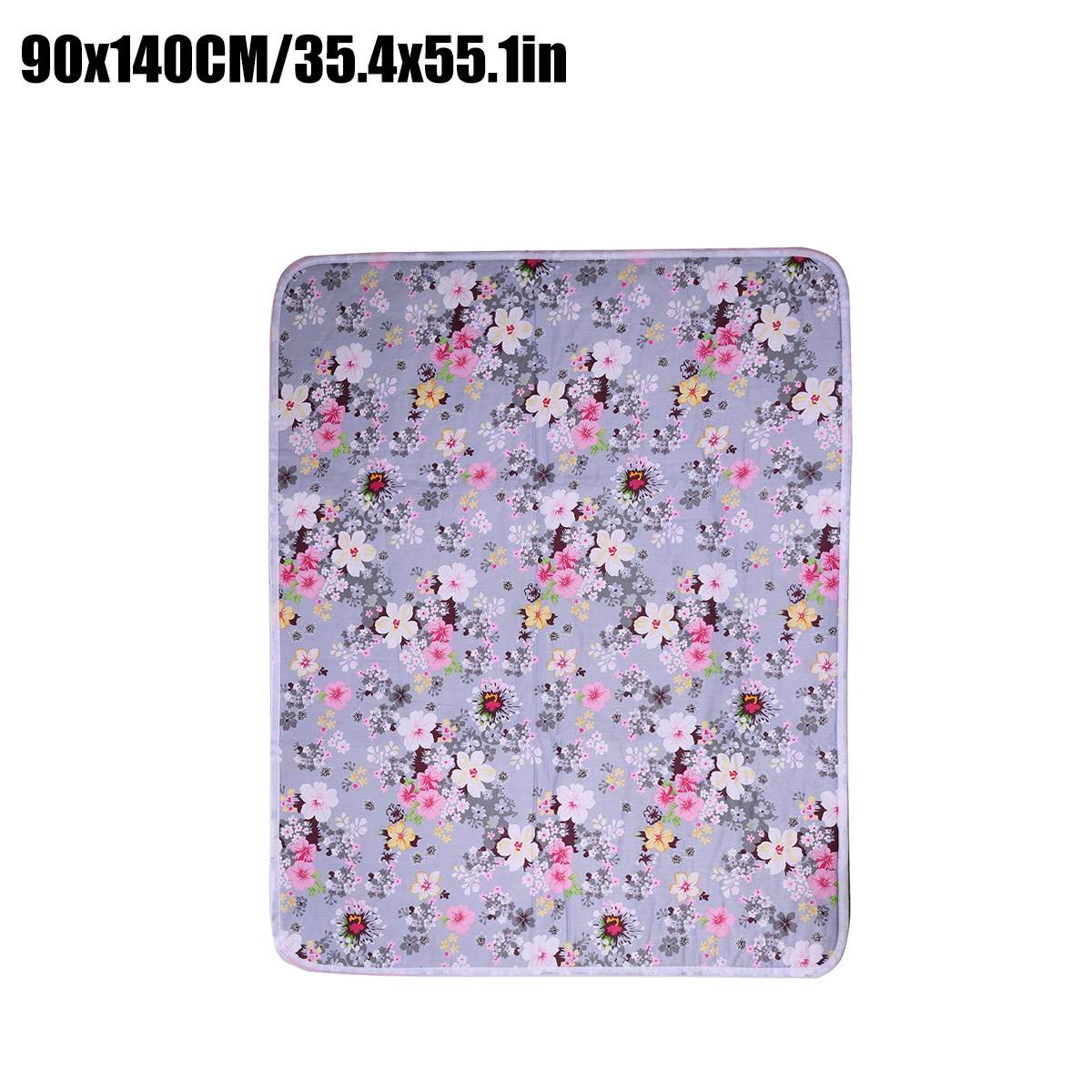 Baby En Senioren Waterdicht Vel Urine Changing Pads Urine Pad Cartoon Herbruikbare Baby Beddengoed Nappy Matras: 90x140CM flower