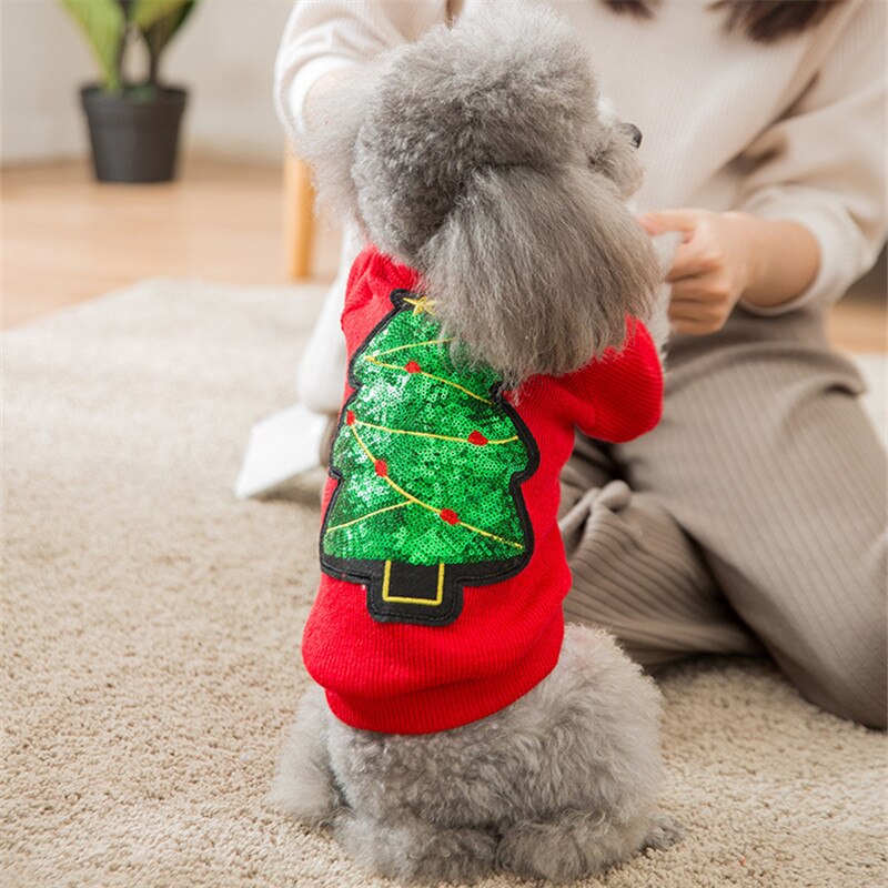 Vêtements de noël pour chiens | Chandail et manteau d'hiver pour animaux de compagnie, vêtements pour chiens du nouvel an, Costume pour chat, chiot, manteau pour animaux de compagnie Xams
