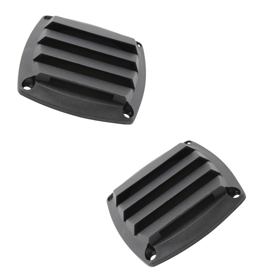 Rejilla de ventilación de plástico para barco, cubierta de rejilla de ventilación, rejilla negra, 2 uds.
