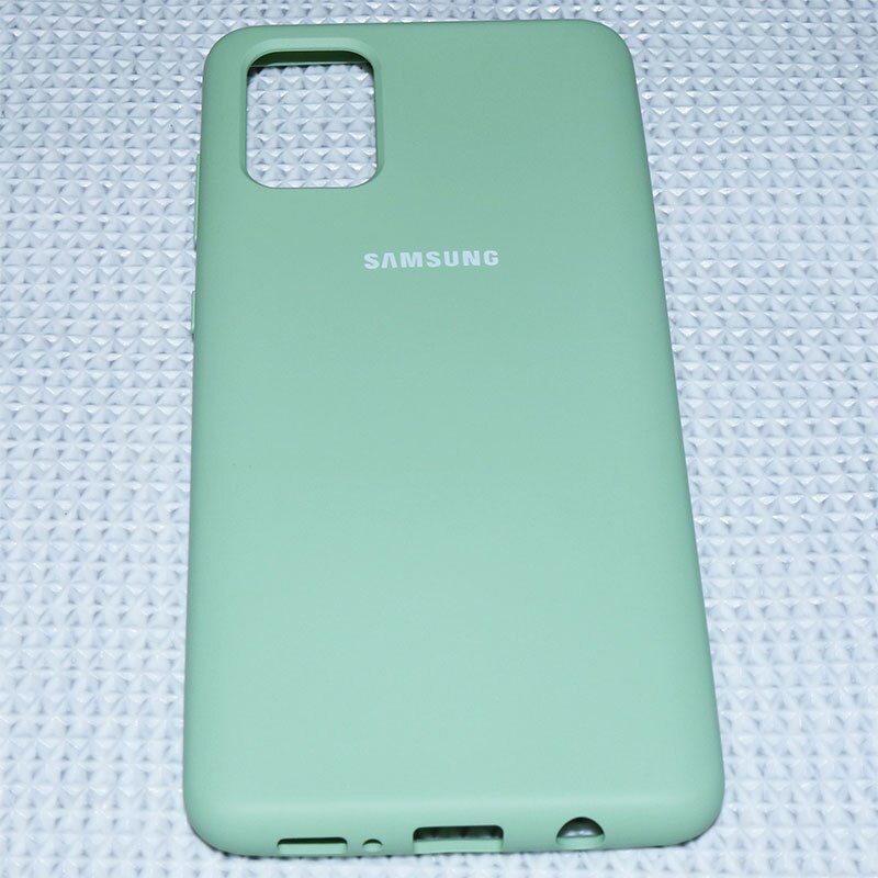 Samsung A51 Caso Posteriore Originale di Silicone Liquido morbida Come la Seta Per Il Caso di Samsung Galaxy A71 Custodia protettiva antiurto cassa Del Telefono: For Galaxy A51 / green