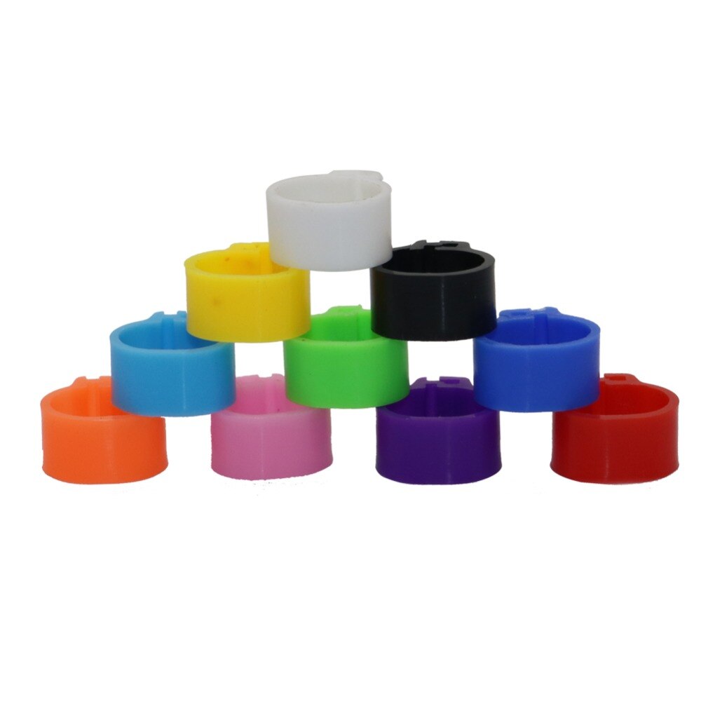 Innen Durchmesser 10mm Kleine Vogel Kunststoff Clip Ring Taube Farbe Fuß Ring 10 Farbe Taube Wachtel Baby Vogel Liefert 100 stück