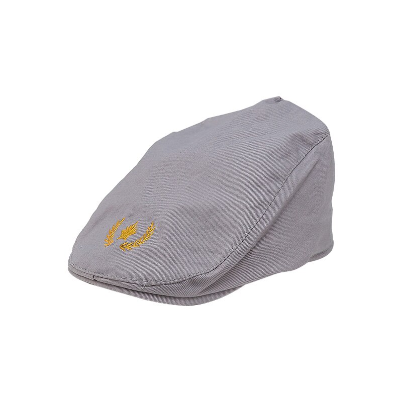 Mode Baby Boy Hoed Katoen Vintage Baby Cap Voor Jongen Engeland Effen Kleur Kinderen Baret Hoeden Voor Jongens 5 Kleuren: Gray