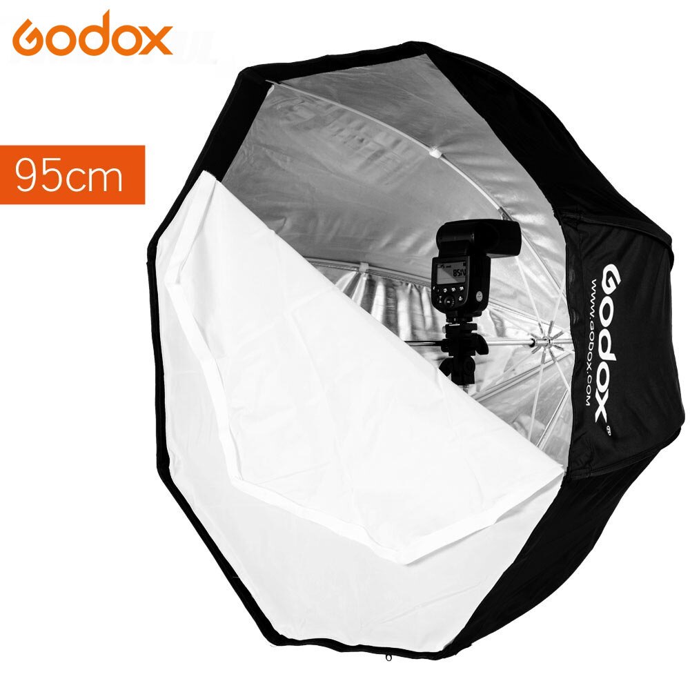 Godox Draagbare 95Cm/37.5in Paraplu Octagon Softbox Reflector Voor Flash Speedlight
