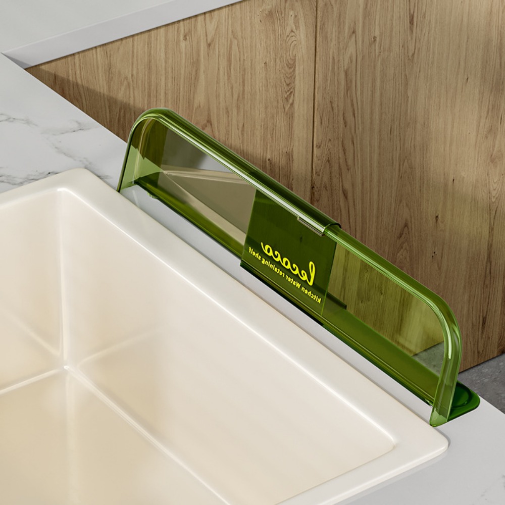 Stretchable Sink Water Splash Guard Oil-Proof Self-adhesive Bottom Kitchen Waterproof Screen Removable Heighten Anti-water Board: Default Title