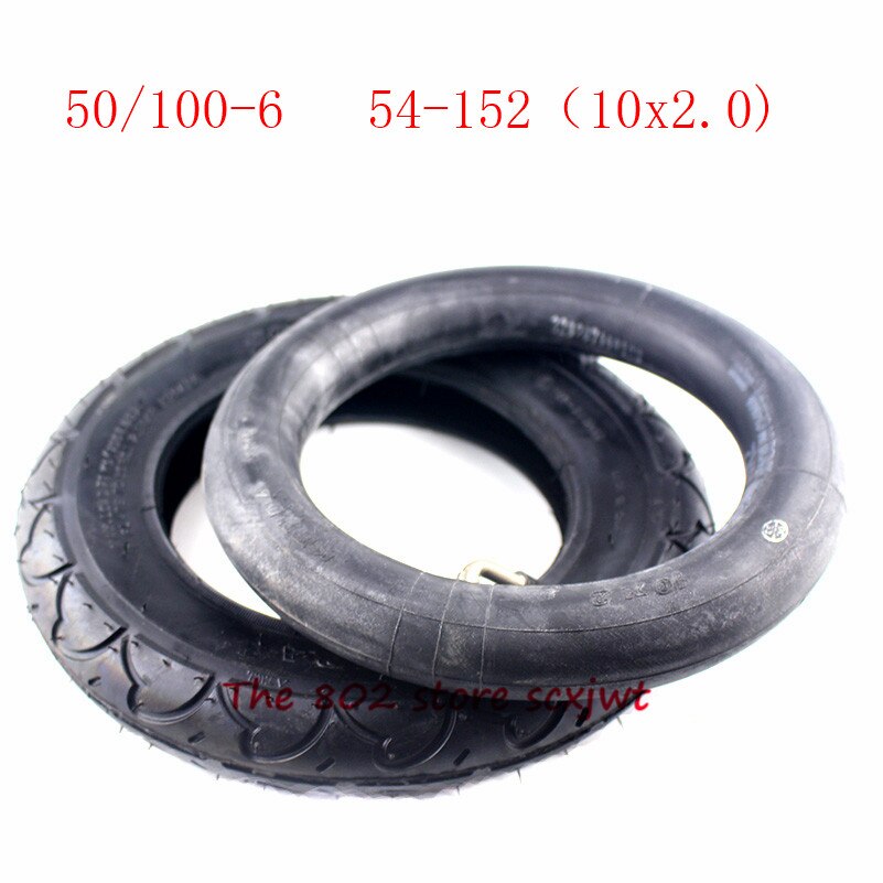 Maat 50/100-6 10 x 2.0 rubberen band binnenband 10 x 2 (54-152)  band voor elektrische scooter fiets refit motoronderdelen 10*2 wielband