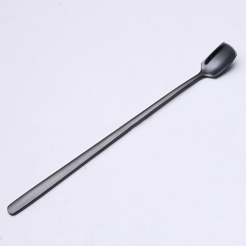 1PC Stainless Steel Coffee Spoon Long Handle Colorful Coffee Scoops Dessert Tea Cocktail Stirring Spoon Kitchen Gadget Tableware