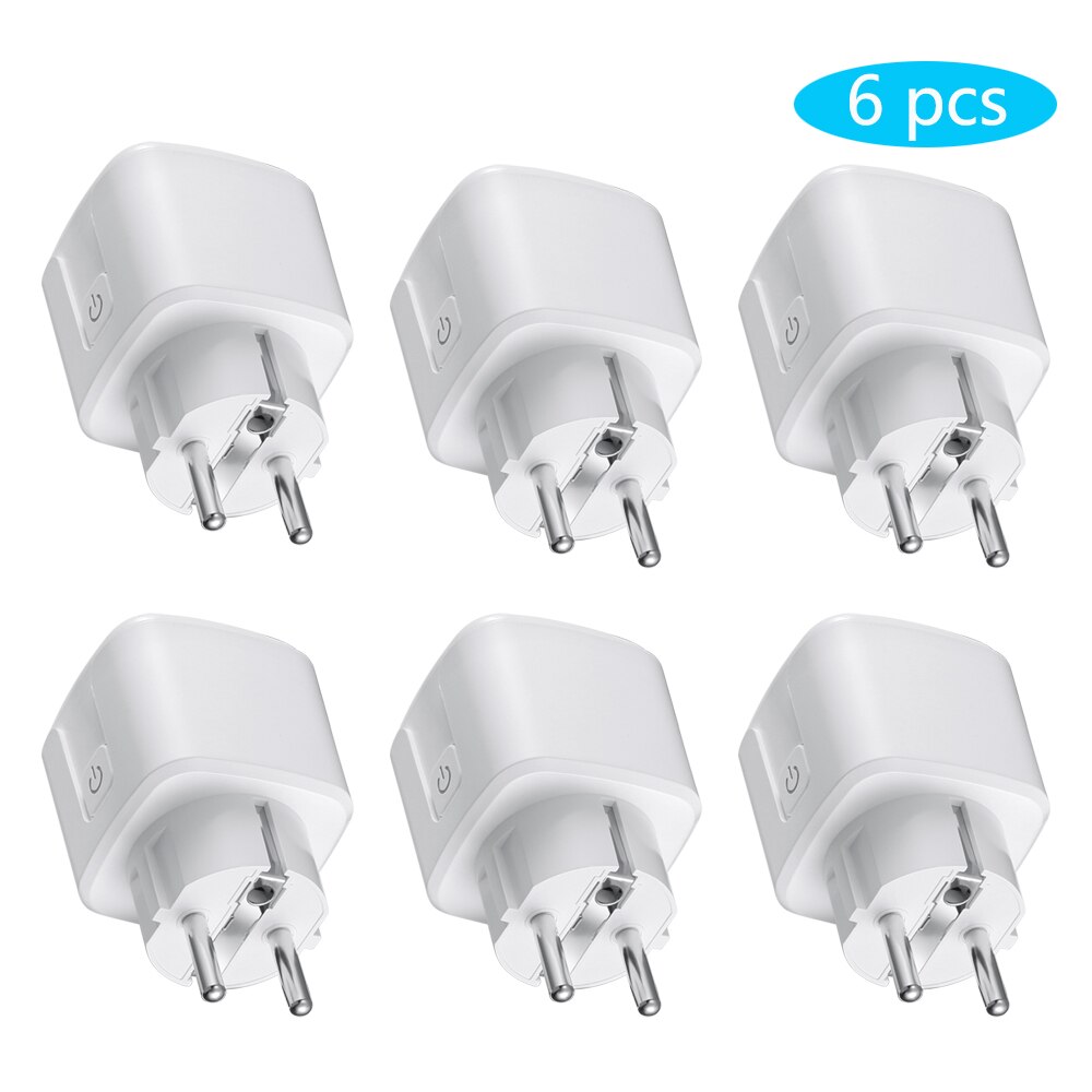 Smart Tuya ZigBee Power Plug Outlet Smart Life App Remote Control Timer Energy Monitor Outlet Works With Alexa Google Home: Zigbee Plug 6pcs