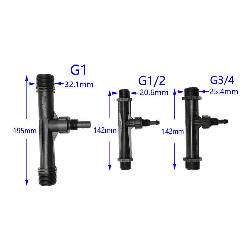 Venturi automatische meststof injector 1/2 "3/4" 1 "Irrigatie Venturi fertilizer injector Automatische Mixer Injectoren 20pcs