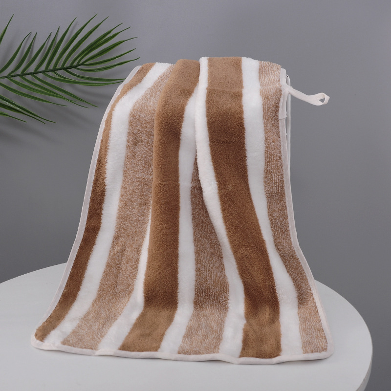 Striped Pattern Towel Set Soft Hand Towel Bath Towel Quick Drying Absorbent Towels For Bathroom: 30#