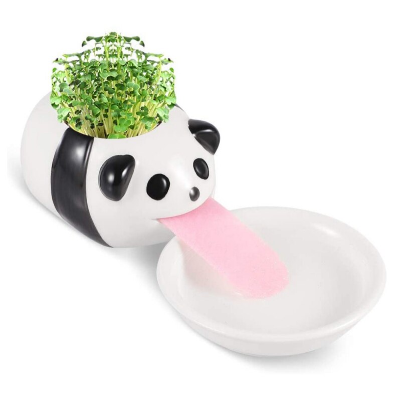 Automatische Watering Bloempot Tong Leuke Dier Bloempot Keramische Indoor Bureau Bloempot-Panda Home Decoratie: A4
