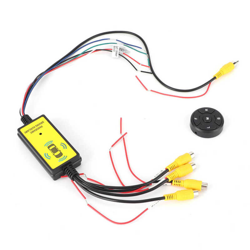 360 Degree Panoramic Video Switch Box 4‑In‑1‑Out Reversing Video Converter with Remote Control