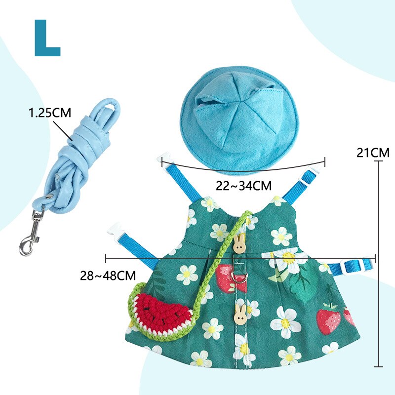Haustier Weste Zubehör draussen Leine Kaninchen Kleidung nutzbar machen Gurt Leine Für Kaninchen: 6L
