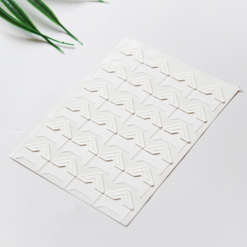 120 pcs/lot DIY Vintage Corner Photo Albums Corner Stickers Kraft Paper Album Frame Decor Scrapbooking Decoration 5 Sheets: WHITE