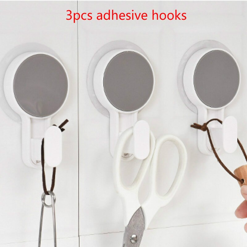 Kitchen Paper Holder Sticke Rack Roll Holder for Bathroom Towel Rack Estanterias Pared Decoracion Tissue Shelf Organizer: 3pcs adhesive hooks