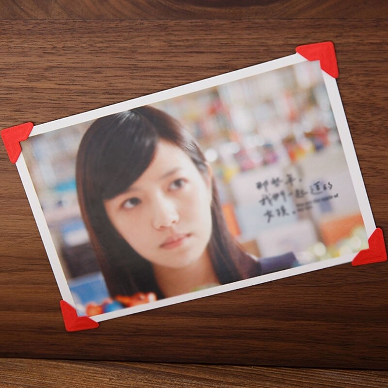 240 Stks/partij (10 Vellen) hoek Kleurrijke Papier Stickers Fotoalbums Frame Decoratie Diy Thuis Foto 'S Handwerk 6 Col