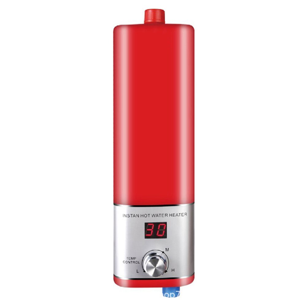 5500W Electric Electric Water Heater Instant Digital Thermostatic Tankless Shower Water Fast Heating For Kitchen Bathroom 220V: Red / UK Plug