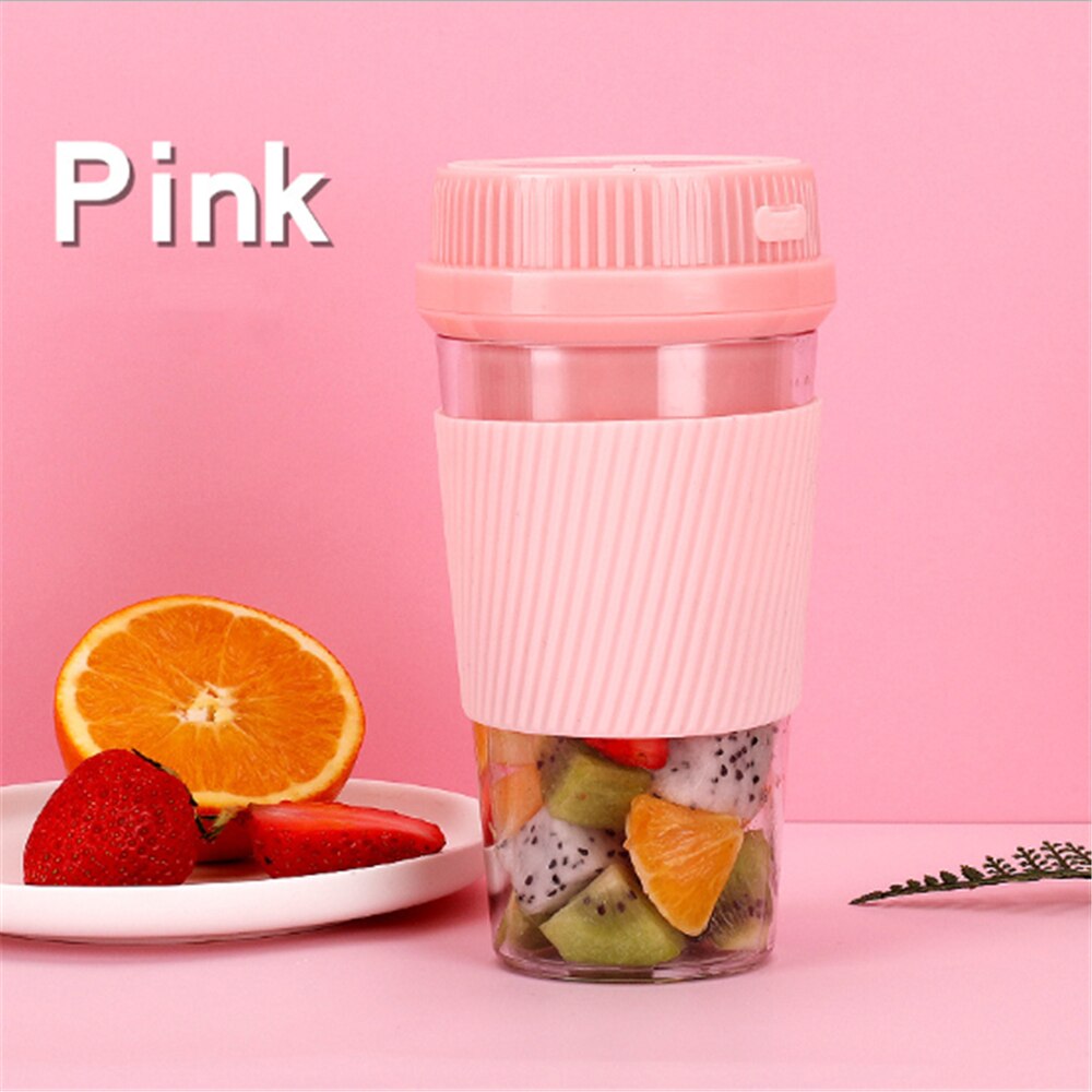 Multifunksjonell bærbar blender usb blender elektrisk juicer smoothie blender mini mat prosessor personlig blender juicer: Rosa