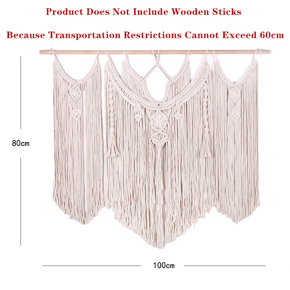 Floral Tapestry Wall Hanging Bohemian Handmade Woven Tapestry Geometric Modern Boho Living Room Bedroom Decoration: D