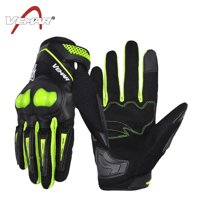 Sommar motorcykelhandskar alla hänvisar till skyddet antichock slitage motocross handskar guantes moto dirt bike handskar: Grön / Xl