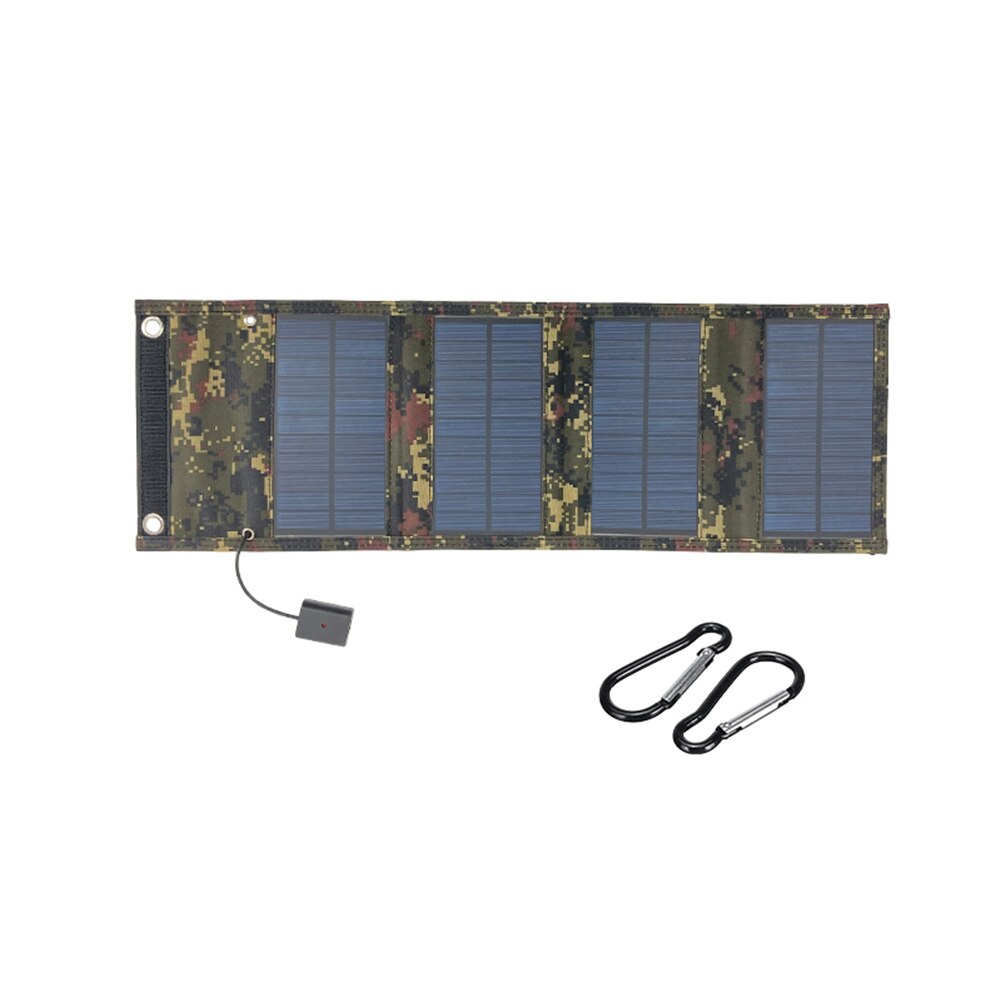 Solar Panel Portable Pack Mobile Power Solar Cells Battery Charger with Carabiner for Smartphone Backpack Outdoor Camping Hiking: Type A