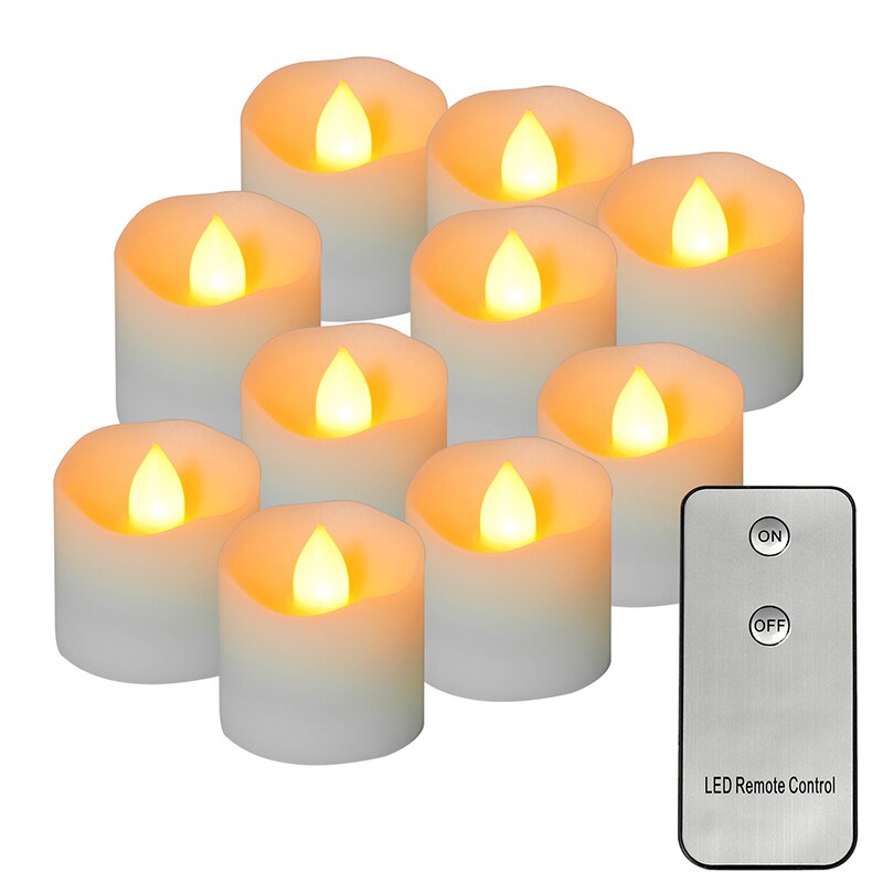 12PCS Flameless LED Tea Lights Battery Operated with Remote Control Realistic Flickering Electric Candles