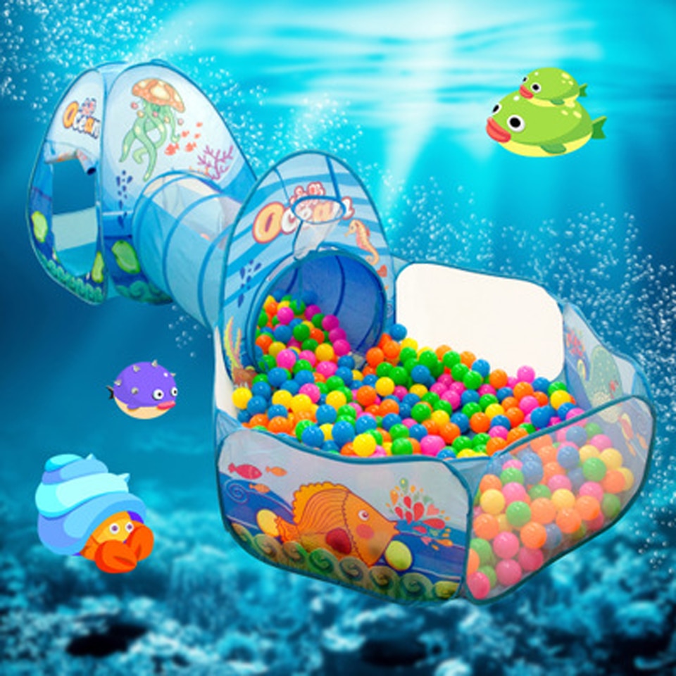 3 Teile/los Baby Laufstall Tragbare Laufstall für Kinder Klapp Baby Spielplatz Kind Zelt mit Krabbeln Tunnel Ball Pool Baby Park
