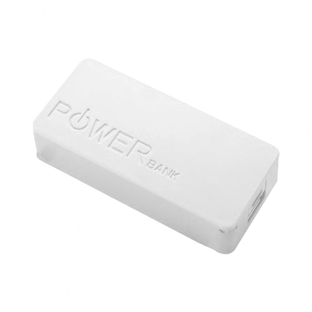 Universele Power Bank Case 2X18650 Batterij Doos Met Indicator Power Bank Box Smart Telefoon Diy Battery Charger doos: White