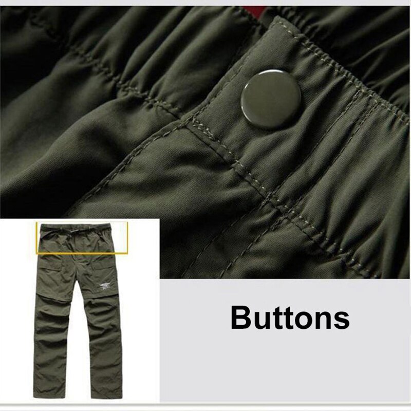 Outdoor Hiking Sports Detachable Pants Men Summer Trousers Anti-UV Quick Drying Lightweight Can be a pair of Shorts