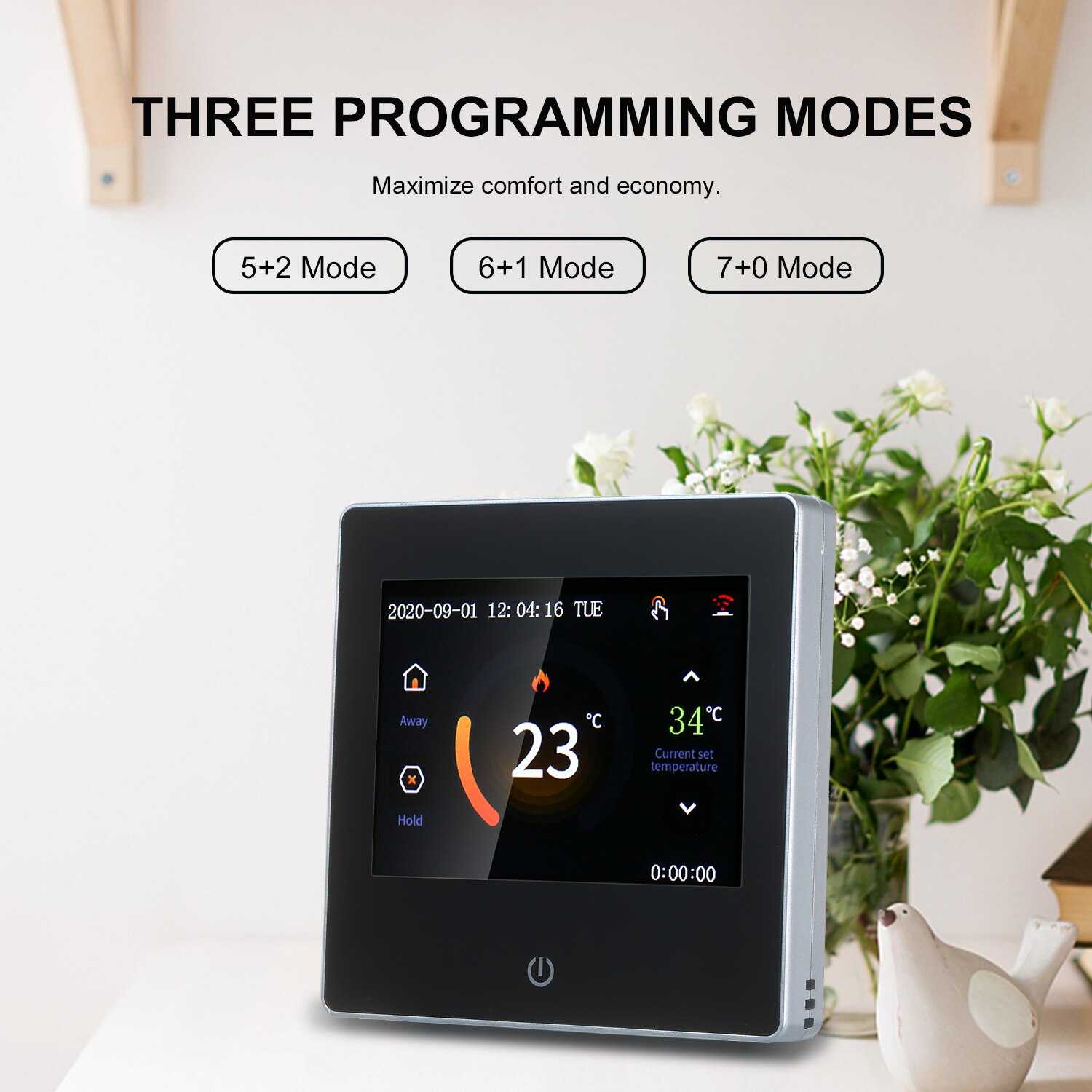 16A Smart Thermostat Programmable Thermostat with WIFI Electric Heating Digital Temperature Controller for Home School Office