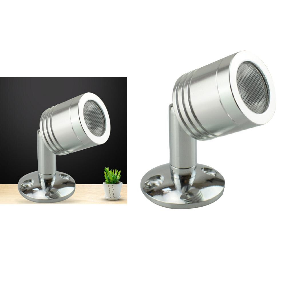 1W 12V LED Spotlight Jewelry Showcase Display Light Cabinet Lamp Warm White 3000K
