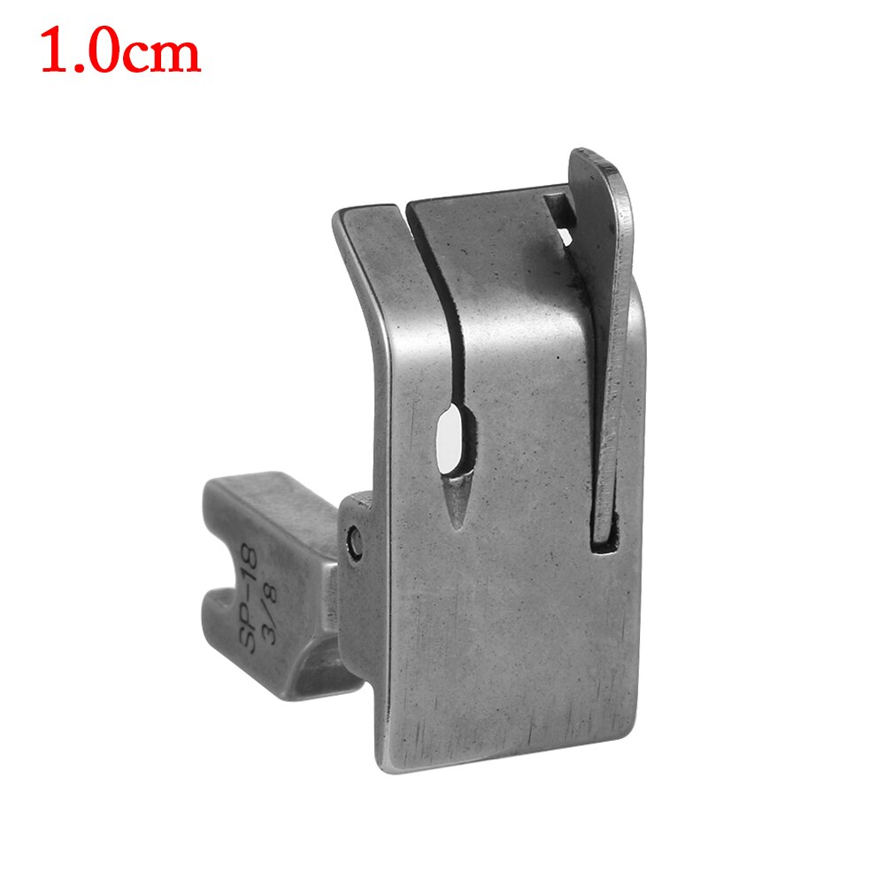 Pied-de-biche en métal pour Machine à coudre industrielle 1/4, 1/8, 3/8, 1/16, 3/16, 5/16, 1/32, SP-18, bord mobile, aiguille simple, 1 pièce: 1.0cm
