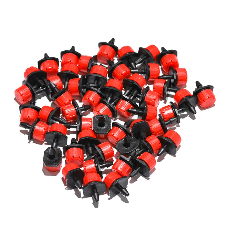 100pc Adjustable Gardening Micro Flow Drip Head Barb Irrigation Watering Dripper Sprinkler Pot For Greenhouse