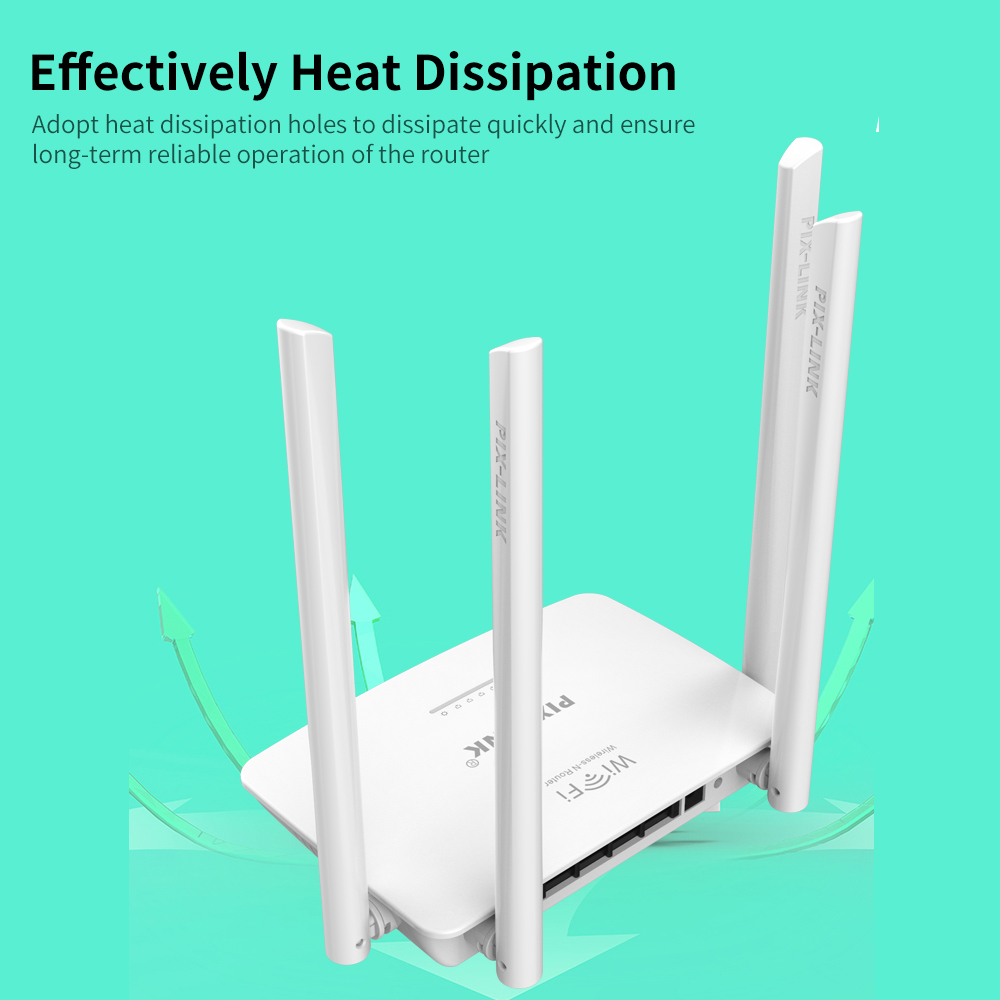 LV-WR08 300Mbps Draadloze Router High-Speed Wifi Router Met 4 Externe Antennes Ondersteuning Wpa/WPA2 Encryptie Wit eu/Us Plug