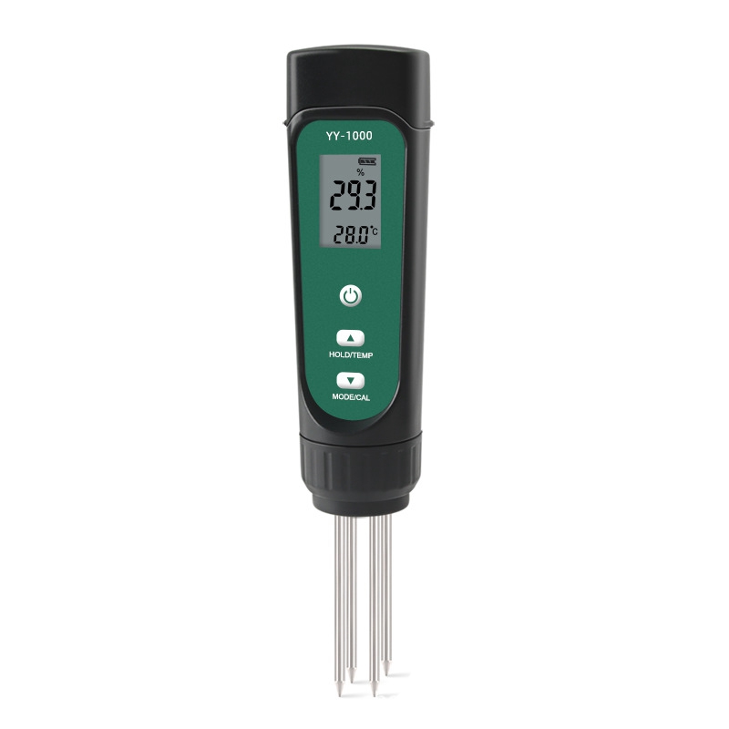 3 in 1 Digital Soil EC Moisture Temperature Meter Humidity Tester LED Display Remove Probes Test Analyzer: Silver