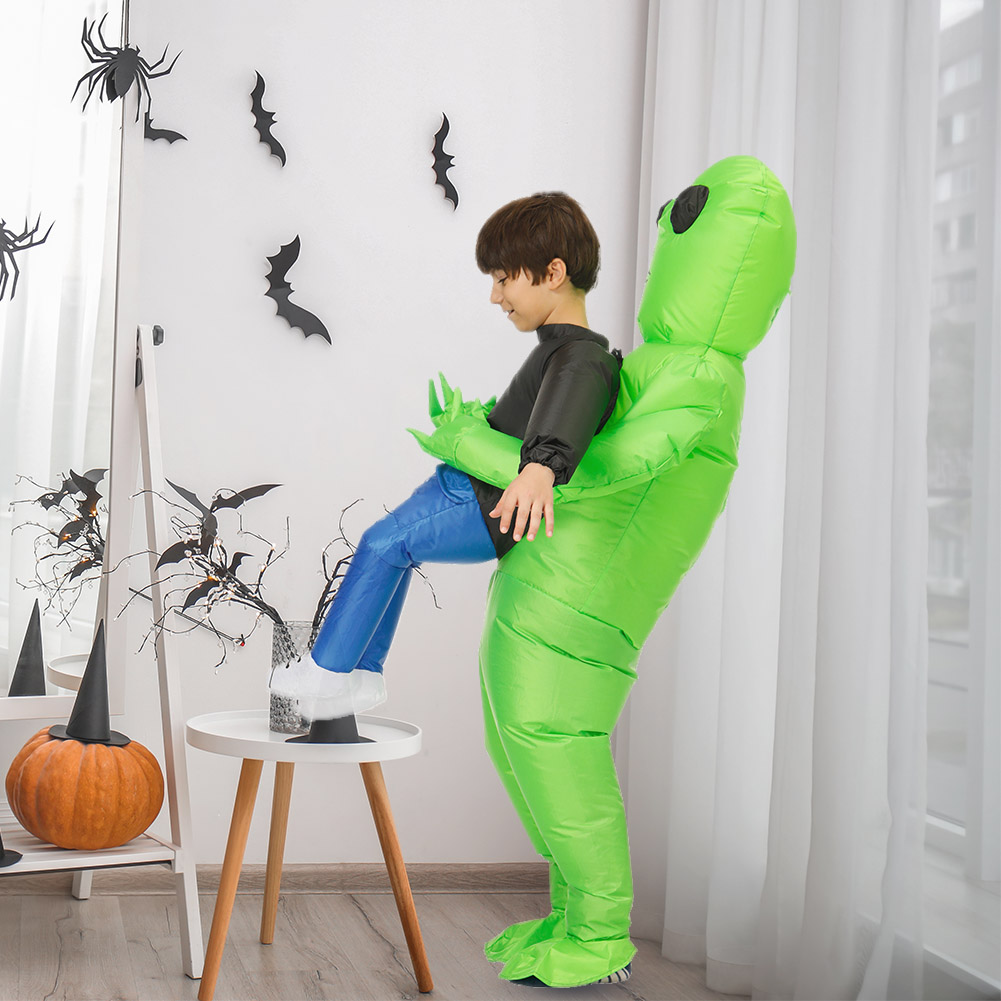 Alien Opblaasbare Halloween Kostuum Partij Fancy Dress Pak Kostuum Alien Kleding Halloween Grappig Voor Volwassen Kinderen