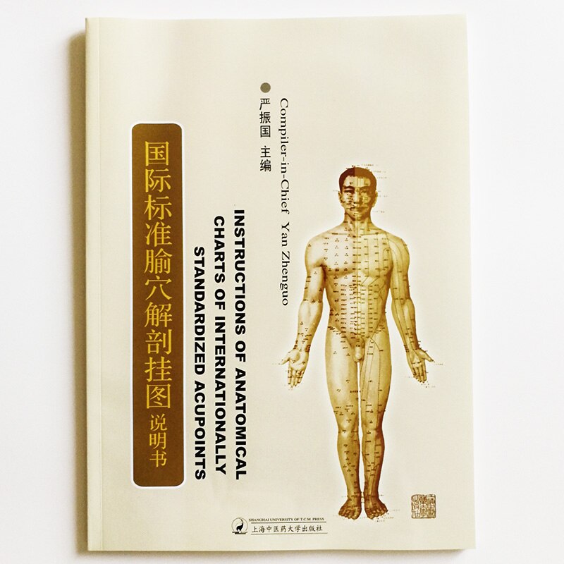 6Pcs/set Bilingual Acupoint Charts & Instructions of Anatomical Charts of Internationally Standardized Acupoints Book