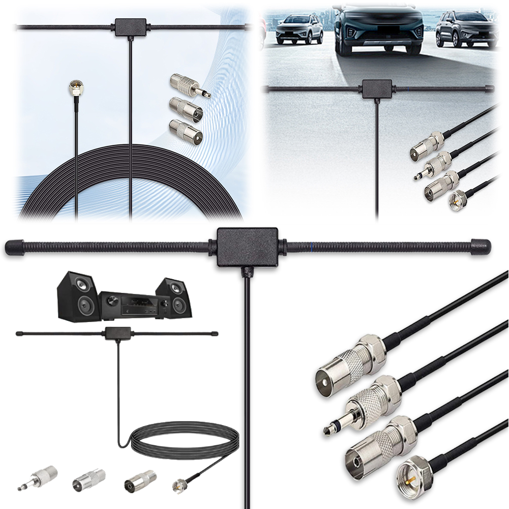 Universal Car Stereo AM FM Dipole 3 meters Antenna FM Sheep Horn Antenna Car Dipole Antenna for Car FM TV Radio Station