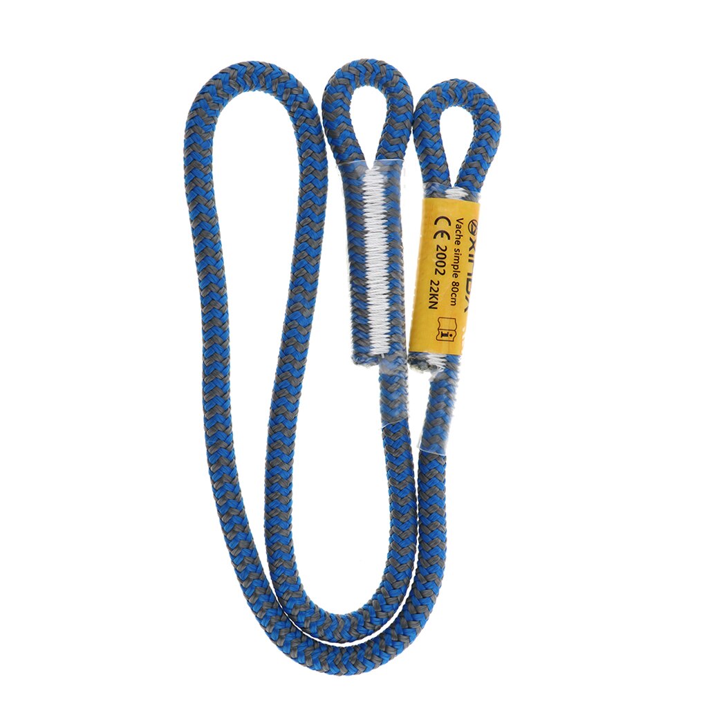 25kn 8mm prusik reb snor 80cm/100cm til arborist udendørs klatring hulevandring ziplining bjergbestigning canyoneering: Sølv